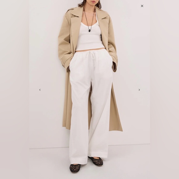 DISSH Rhea White Cotton Drawstring Pant - Picture 2 of 6